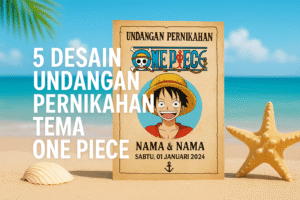 Undangan Pernikahan Tema One Piece