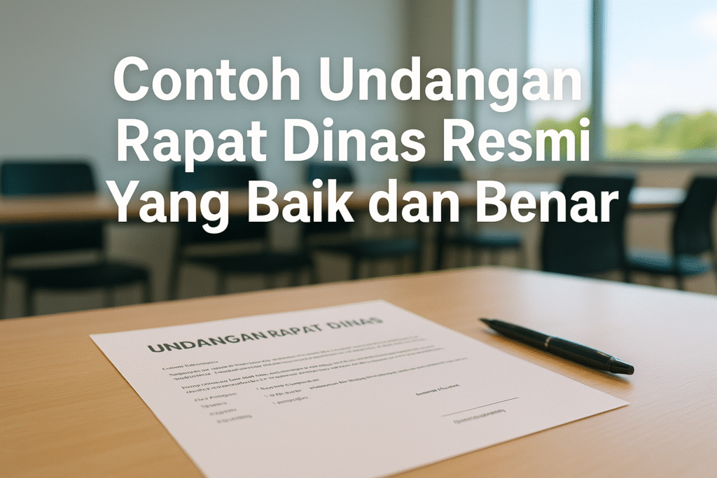 undangan rapat dinas resmi