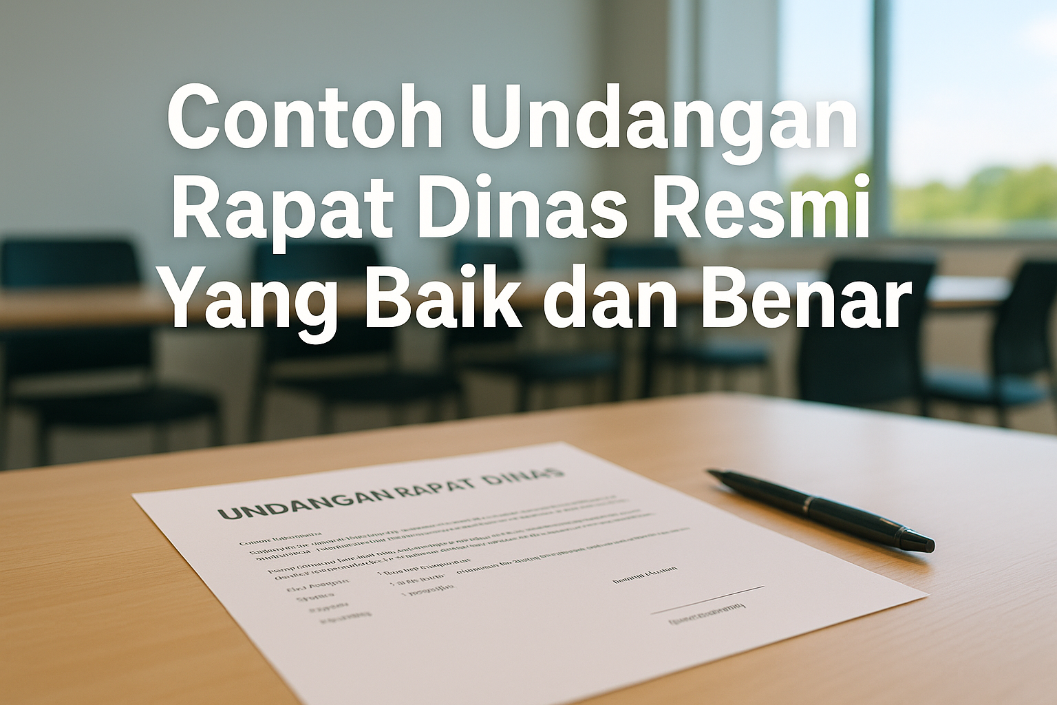 undangan rapat dinas resmi