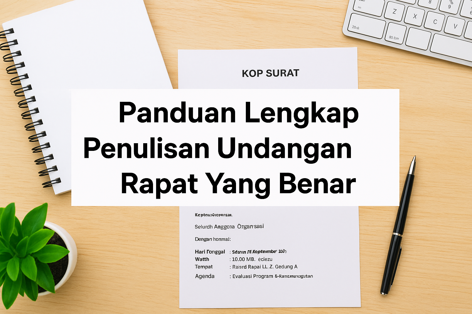 Undangan Rapat Yang Benar