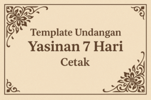 Template Undangan Yasinan 7 Hari Cetak