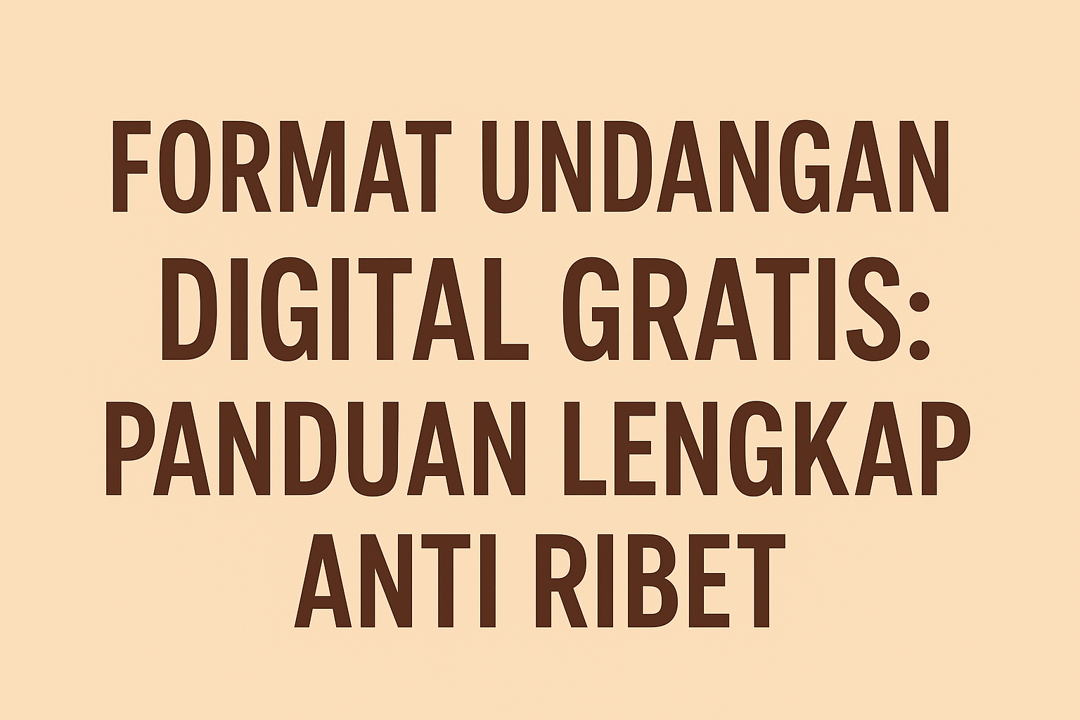 Format Undangan Digital Gratis