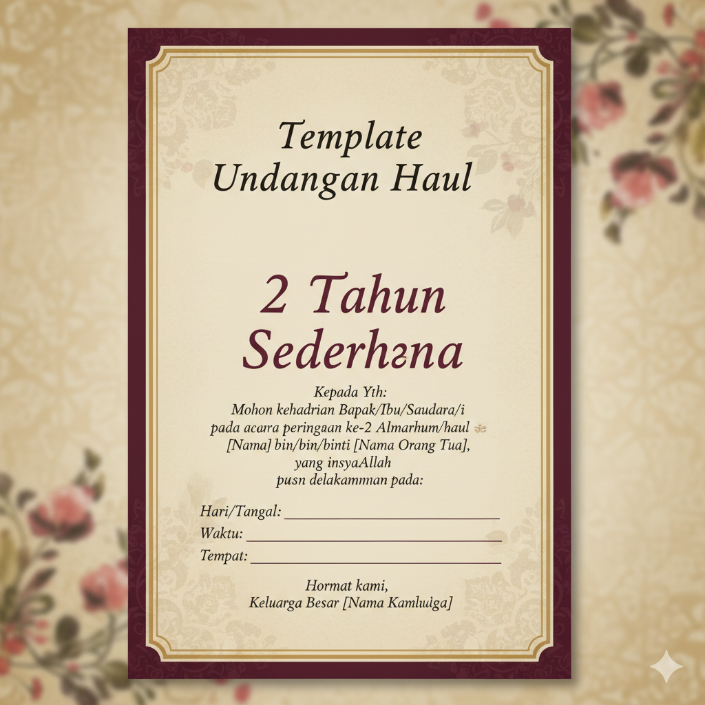 Undangan Haul 2 Tahun