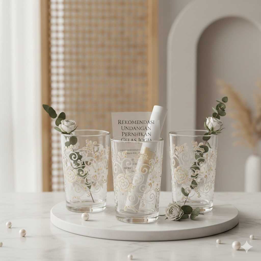 Undangan Pernikahan Gelas Jogja