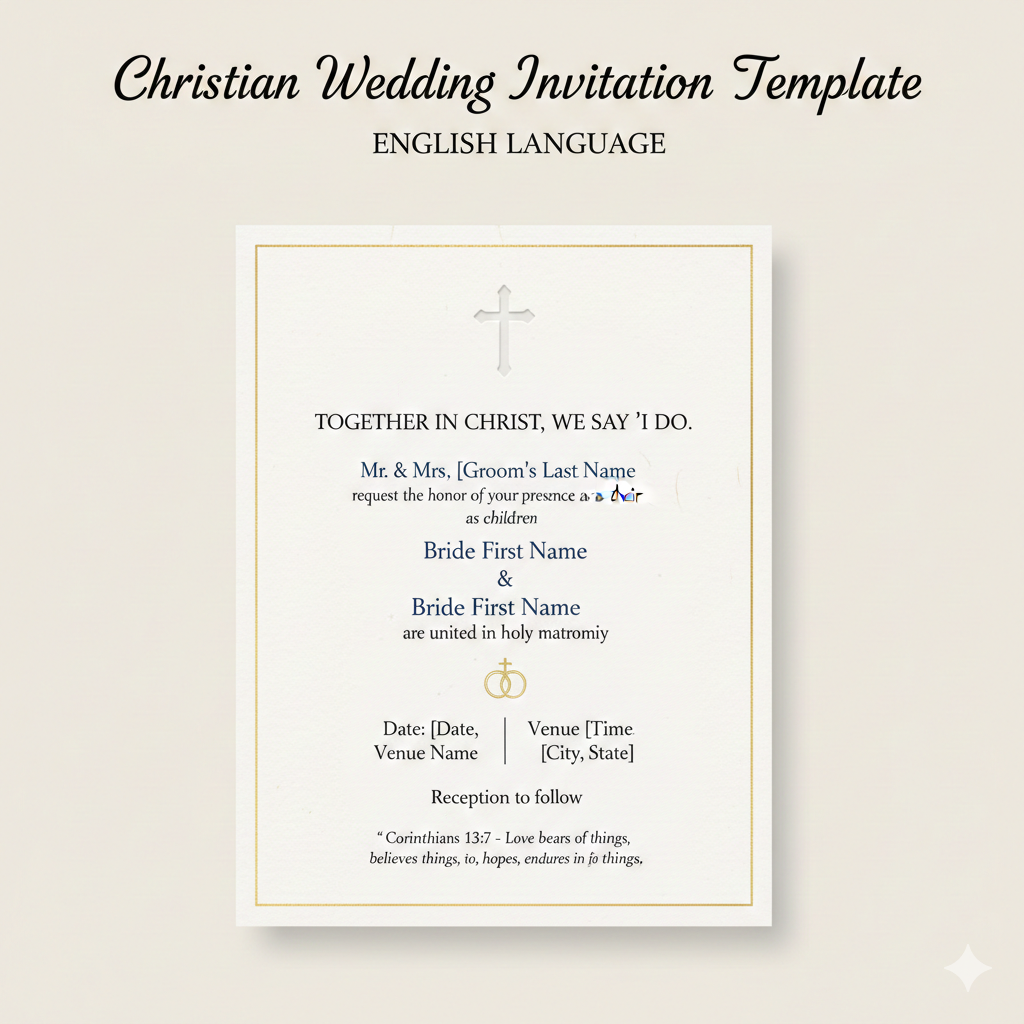 Undangan Pernikahan Kristen Bahasa Inggris