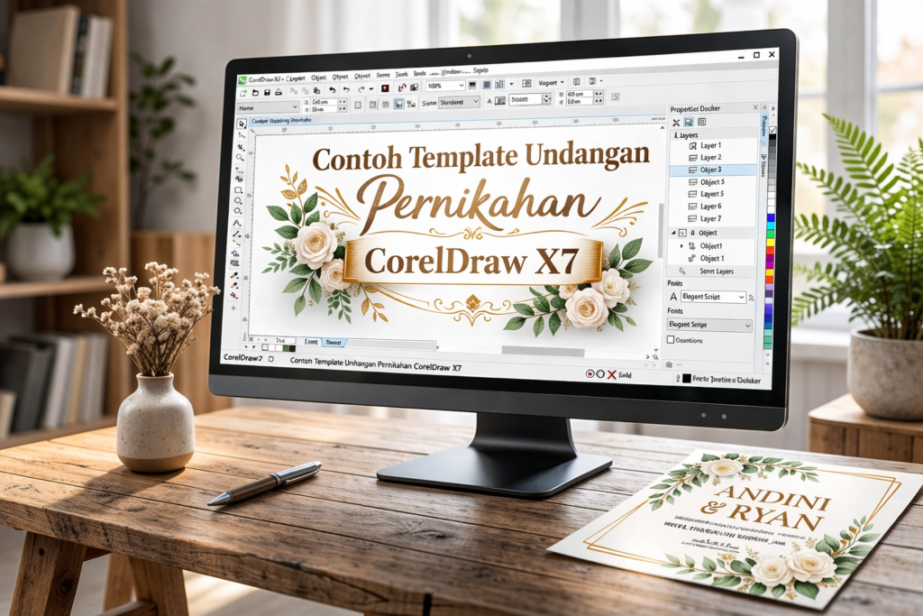 Undangan Pernikahan CorelDraw