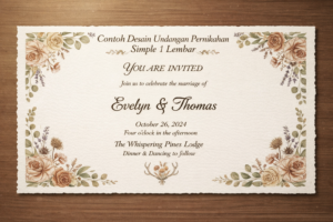 Desain Undangan Pernikahan Simple