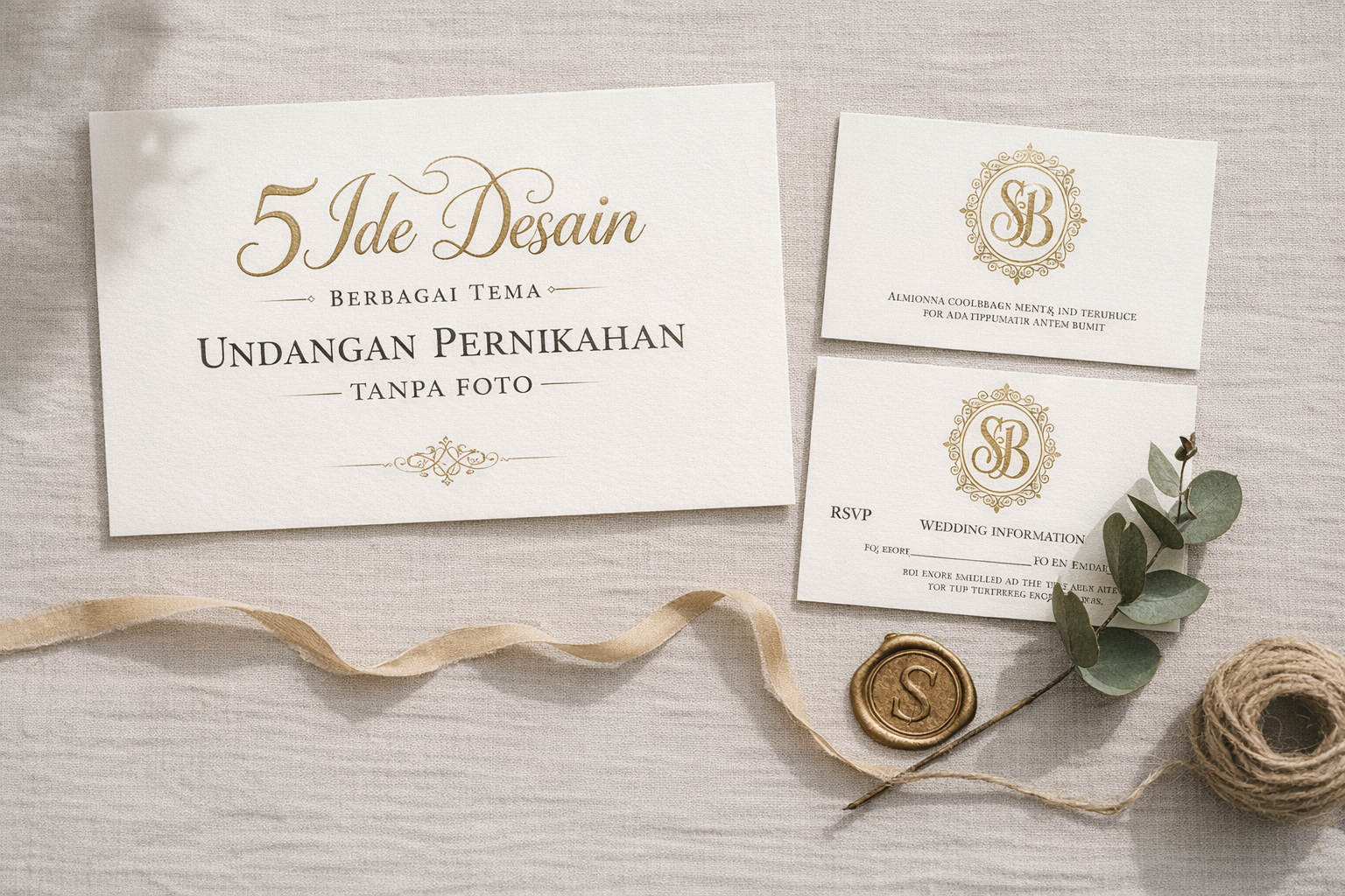 Undangan Pernikahan Tanpa Foto
